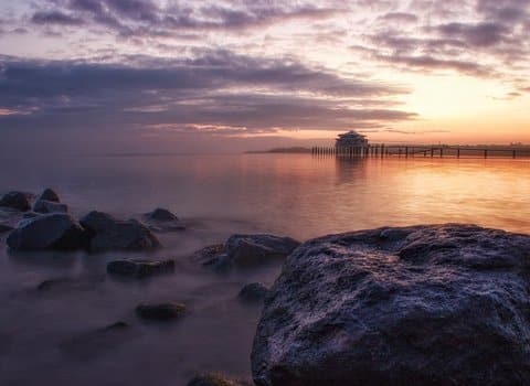 Bluete Meer Sonnenuntergang