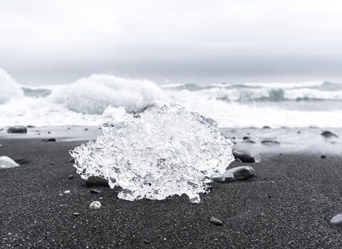 Eis Schwarzer Strand