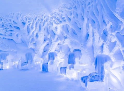 Eiskristalle Blau Winter