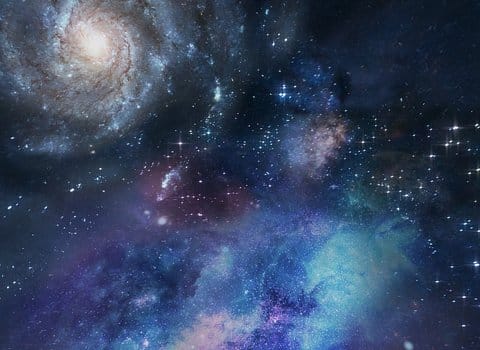 Galaxien blaüs universum