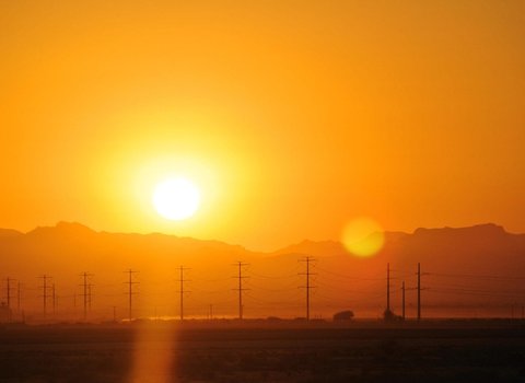Goldener Sonnenuntergang Berge