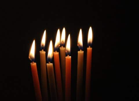 Kerzen Flammen Reihe