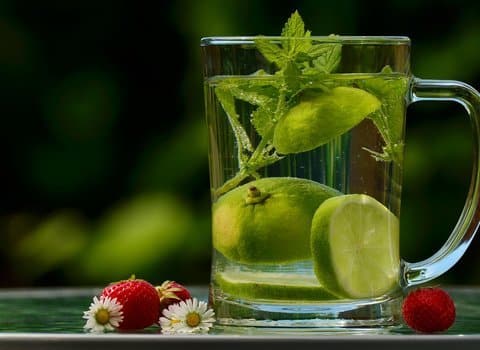 Limettenwasser Minze Frisch