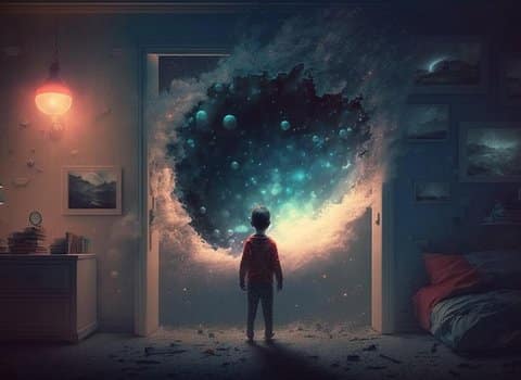 Cielo estrellado humano Vía Láctea