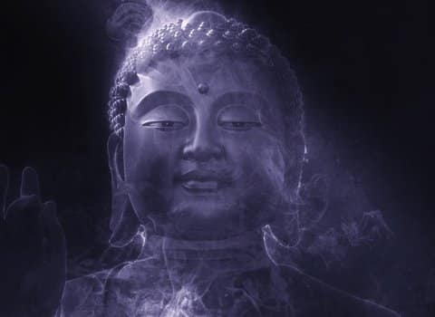 Mystisches Gesicht Lila