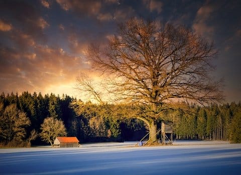Sonnenuntergang Berge Schnee