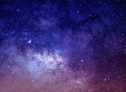 Sternenhimmel Violett Tief